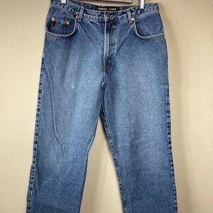 Guess Jeans 199 Urban Fit Indigo Vintage Made In‎ USA sz 34 x 32